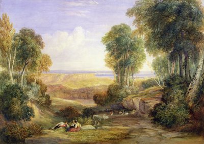 The Junction of the Severn and the Wye with Chepstow in the Distance, 1830 by David Cox